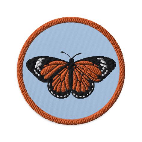 Monarch Butterfly Embroidered Patches Iron On Butterfly Patch Etsy