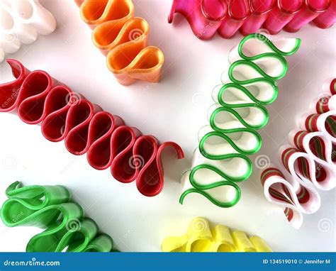 Colorful, Old Fashioned Ribbon Candies Stock Photo - Image of dessert ...