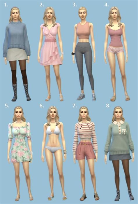 Sims 4 Cute Outfit Inspirations Without Cc Ts4 Thesims4 Sims4