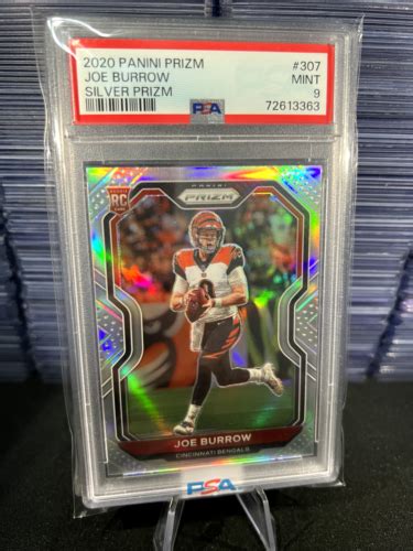 Joe Burrow Panini Prizm Rookie Card Silver Prizm Rc Psa