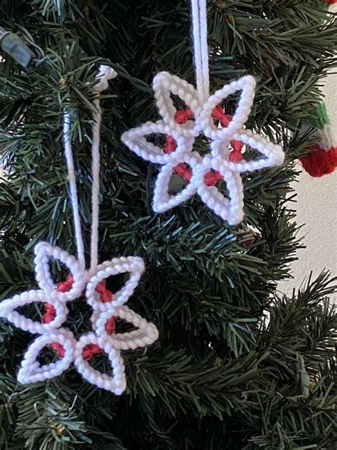 Snowflake Christmas Ornament With Plastic Canvas Needlepointers