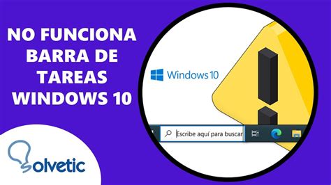 No Funciona La Barra De Tareas Windows Youtube