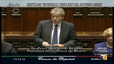 Paolo Gentiloni In Aula Alla Camera Il Discorso Per La Fiducia