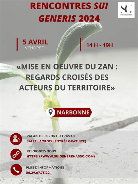 Evenement Rencontres Sui Generis Mise En Uvre Du Z Ro