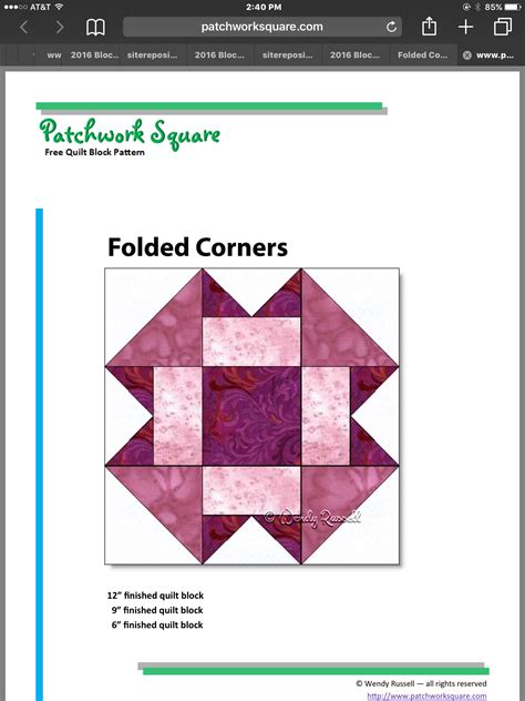 Folded Corners In IBooks Quilt Blocks Quilts Quilting Designs