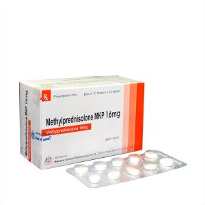 Thuốc kháng viêm Methylprednisolon 16mg Vidipha 3 vỉ x 10 viên hộp