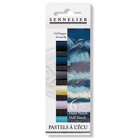 Sennelier Pastel à l écu boîte en carton assortiment de 6 demi