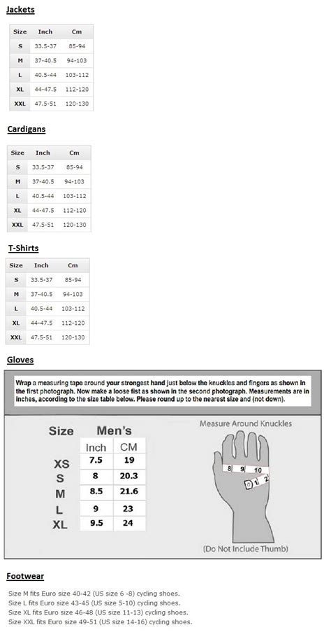 Planet-X Size Guide