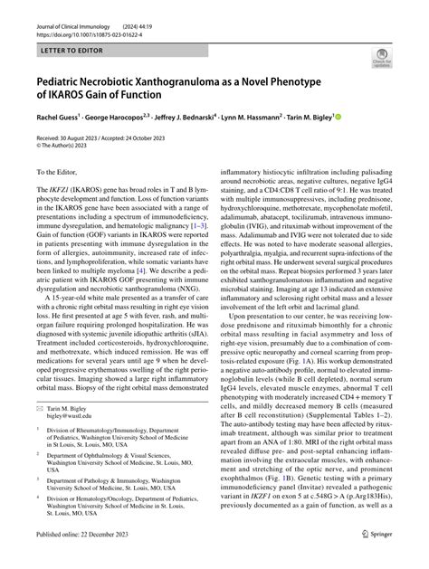 PDF Pediatric Necrobiotic Xanthogranuloma As A Novel Phenotype Of