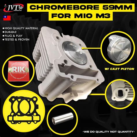 JVT Cylinder Block Chromebore 59 MM For Mio I 125 M3 Mio Soul I 125