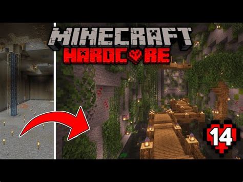 I Built A Custom 1 17 Lush Cave In Hardcore Hardcore Minecraft Ep 14