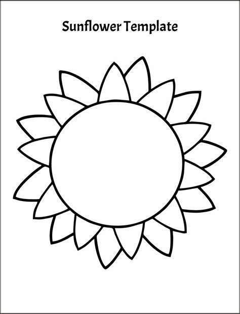 Sunflower Cut Out Template - 10 Free PDF Printables | Printablee