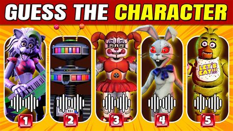 Guess The Fnaf Character By Voice Fnaf Quiz Five Nights At Freddys