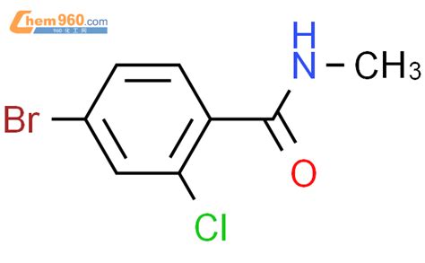 893420 23 04 溴 2 氯 N 甲基苯甲酰胺化学式、结构式、分子式、mol 960化工网