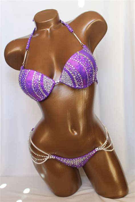 Purple Pink Hologram Spandex Bikini Suit Taleyla Bikinis Bikini Hot