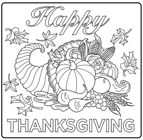 Thanksgiving Images For Coloring