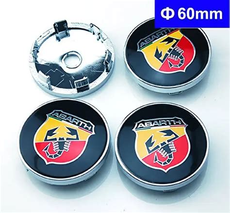 4pcs 60mm Car Emblem Badge Wheel Hub Caps Centre Cover For ABARTH