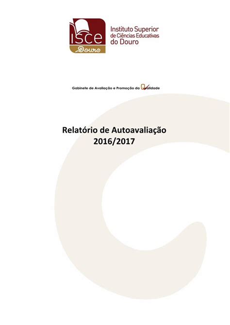 Pdf Relat Rio De Auto Avalia O Iscedouro Pt S O Produzidos