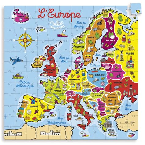 Puzzle carte d Europe 144 pièces Vilac La Ruche des Passions