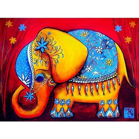 Tableau Toile Peinture Diamant Th Me Animaux Et L Phants Broderie D