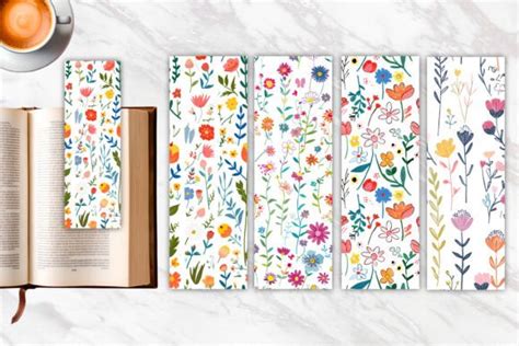 Crayons Floral Bookmark Designs Graphic By Art Fanatic Creative Fabrica