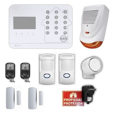 Kit Alarma Domiciliaria Inalambrica Casa Via Wifi Gsm Linea