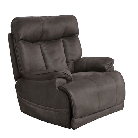 Anders Power Lay Flat Recliner W Dual Heat And Massage Charcoal By Catnapper Furniturepick