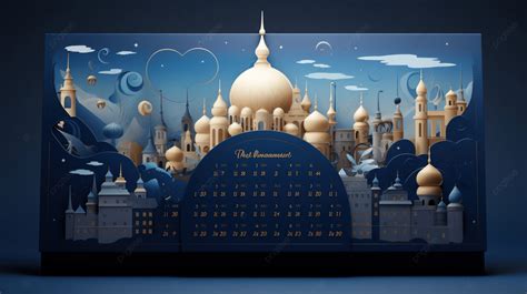 Ramadan Calendar Design Mockup Background Ramadan Lantern Eid Lantern