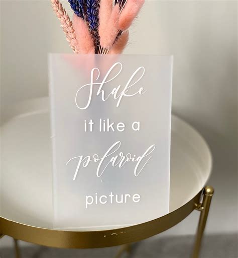 Shake It Like A Polaroid Picture Perspex Wedding Sign Etsy