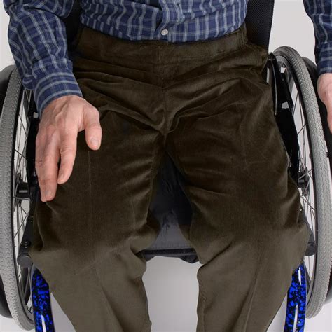 M M Wheelchair Trousers Pairs Drop Front Cord Able Wear