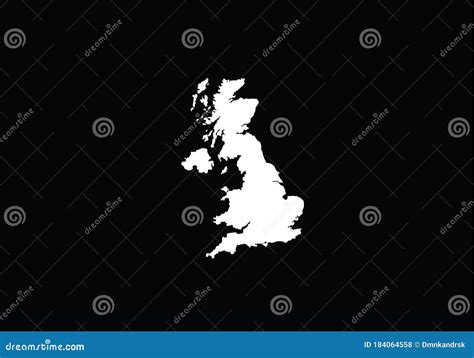 United Kingdom Outline Map Country Shape Stock Vector - Illustration of great, europe: 184064558