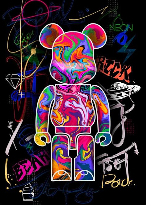 'Bearbrick' Poster, picture, metal print, paint by Boon Edgar ...