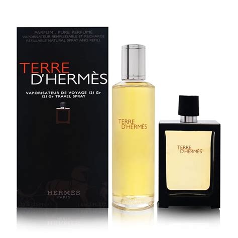 Hermes Terre Dhermes Pure Perfume 2 Pc Set For Men 42 Parfum Refill 10 Parfum