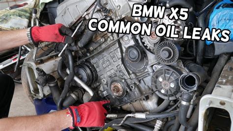 BMW X5 COMMON OIL LEAK LEAKING OIL YouTube