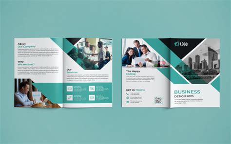 Modern Bi Fold Brochure Design Templates Entheosweb