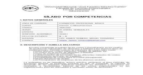 SÍlabo Por Competencias Pe · El Inicio De Cada Kardex 2