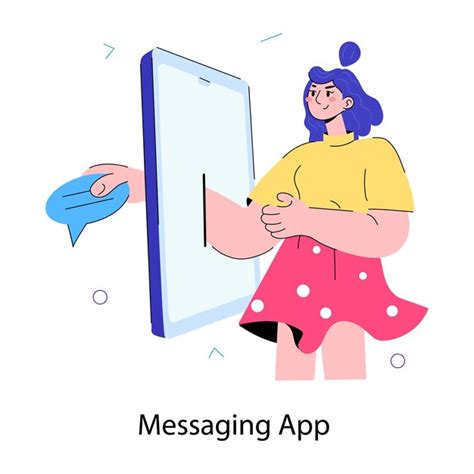 premium vector  doodle mini illustration  messaging app
