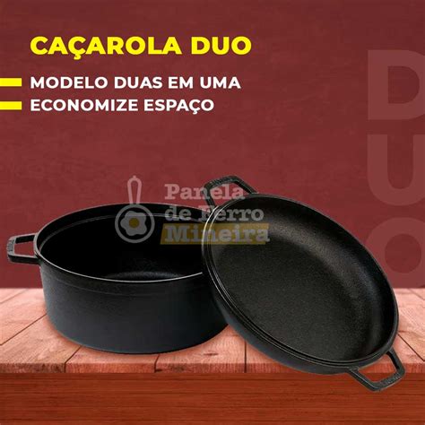 Panela de Ferro Panela Caçarola Frigideira de ferro fundido DUO