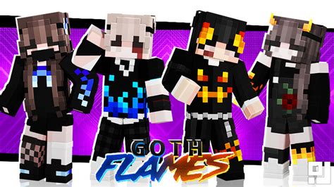 Goth Flames By Inpixel Minecraft Skin Pack Minecraft Bedrock