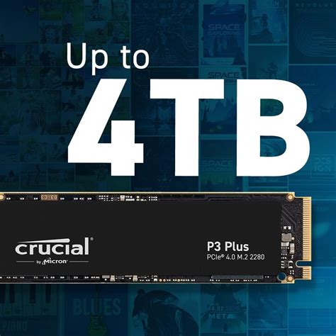 Buy Crucial P3 Plus 4TB PCIe 4 0 3D NAND NVMe M 2 SSD Up To 5000MB S