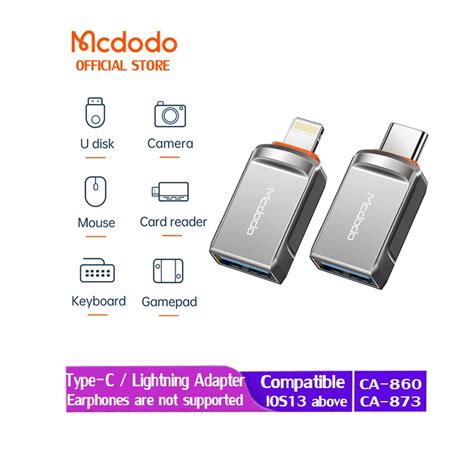 Mcdodo OTG 860 873 USB 3 0 Camera Adapter OTG Cable Compatible With