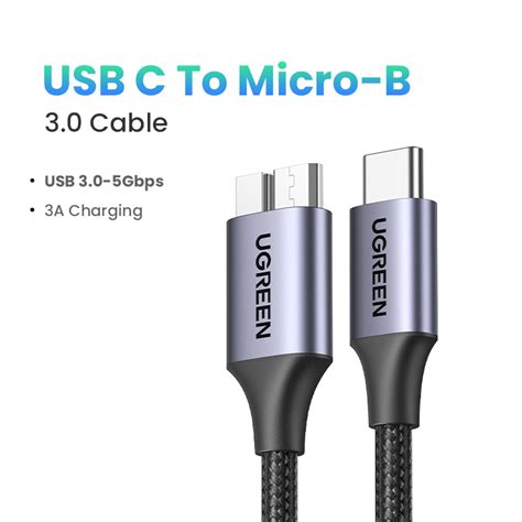 Ugreen Usb C To Micro B Cable Gbps A Fast Sync Cord For Macbook