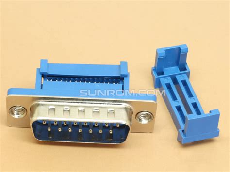 Db Male Idc Pin D Sub Crimp Connector For Flat Ribbon Cable With