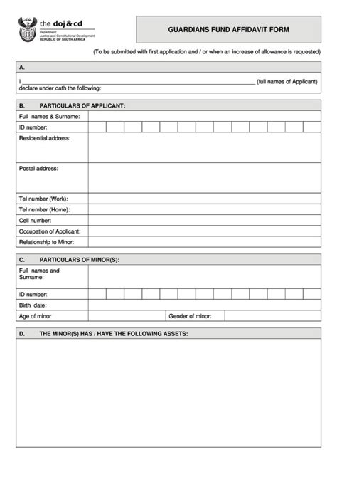 Saps Affidavit Form To Print