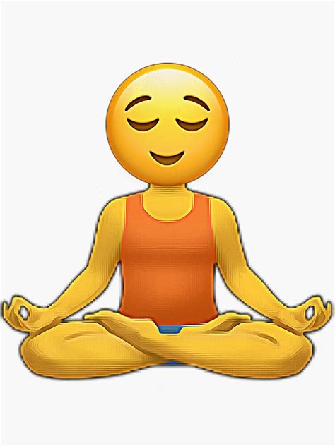 "Meditation emoji" Sticker for Sale by marjard | Redbubble