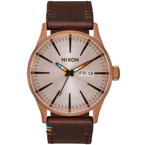 Ripley Reloj Nixon Sentry A Para Hombre Correa De Cuero Marr N