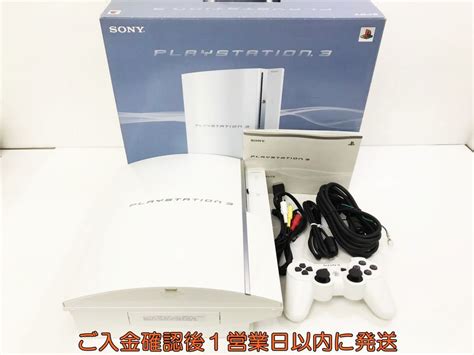 【やや傷や汚れあり】【1円】ps3 本体 セット 40gb ホワイト Sony Playstation3 Cechh00 初期化動作確認済