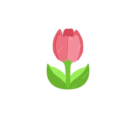 Premium Vector | Tulip vector isolated icon. Tulip emoji illustration ...