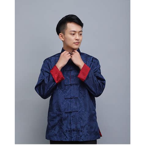 daidai Ready Stock 唐裝长袖刺绣丝绸双面男 CNY Men Man Shirt Sam Fu Cheongsam