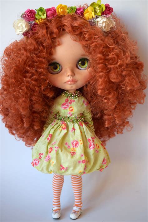 OOAK Custom TBL Factory Fake Blythe Doll Burnt Orange Etsy Blythe